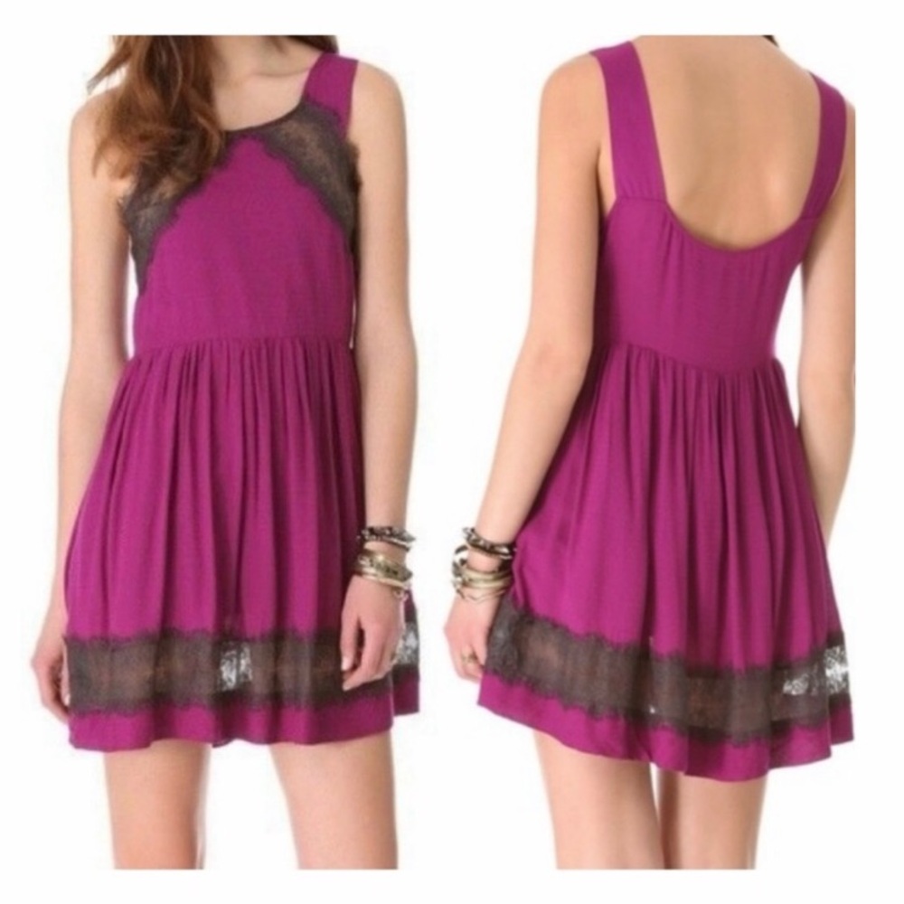 Free People - Georgia Lace Trim Dress